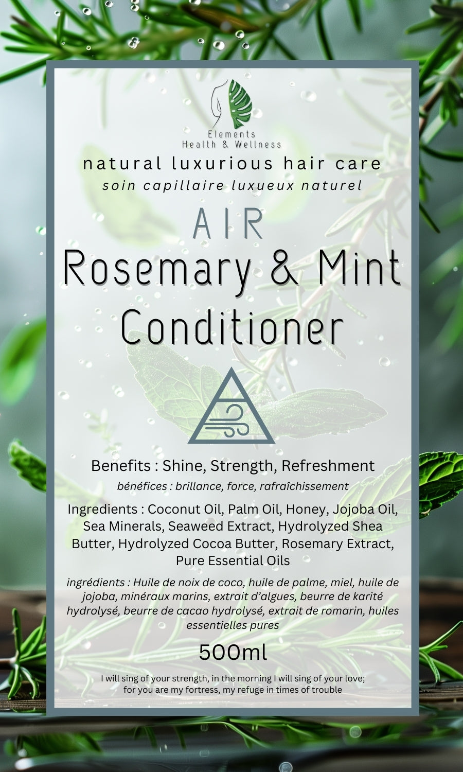 EHW Natural Conditioner Rosemary Mint Elements Conditioner