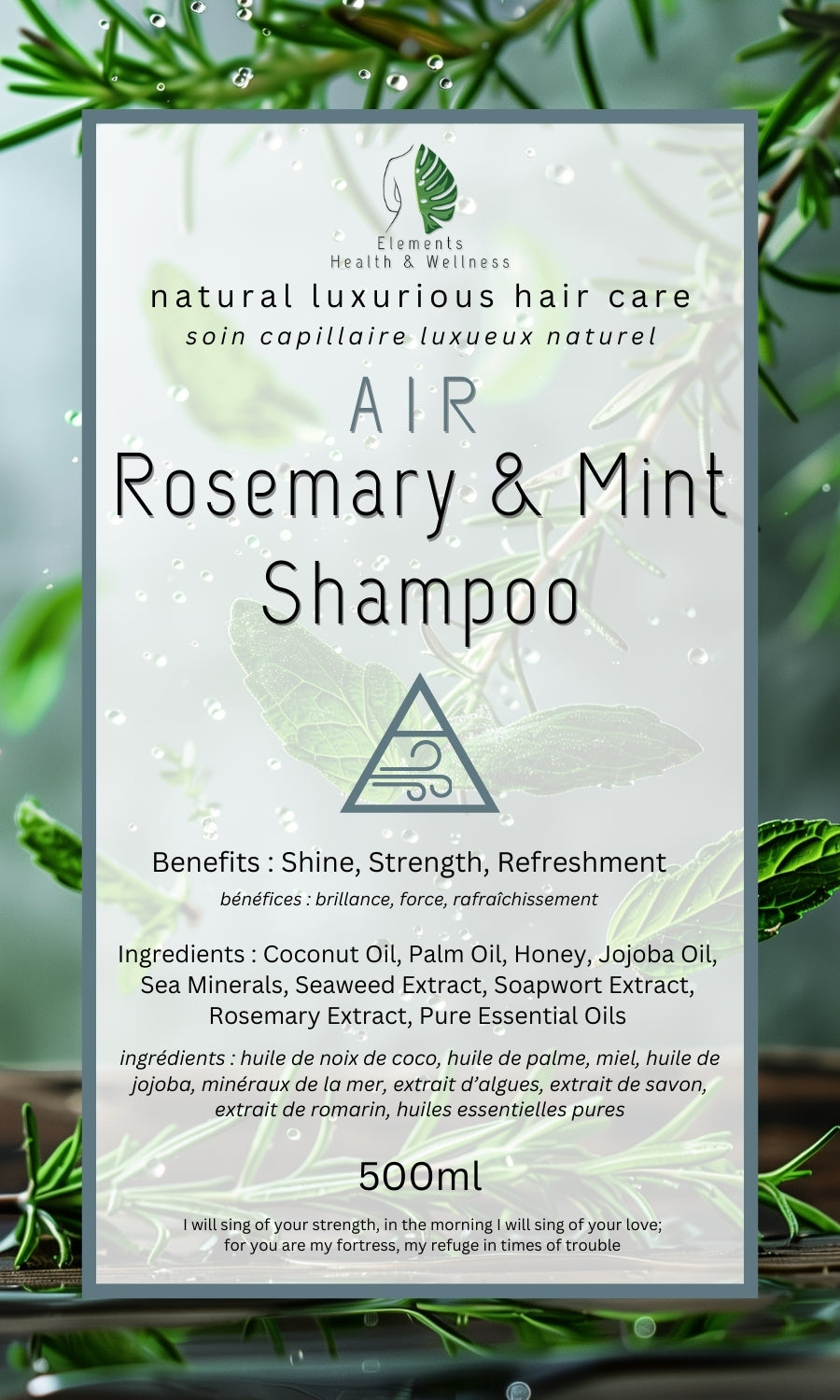 EHW Natural Shampoo Rosemary Mint Elements Shampoo