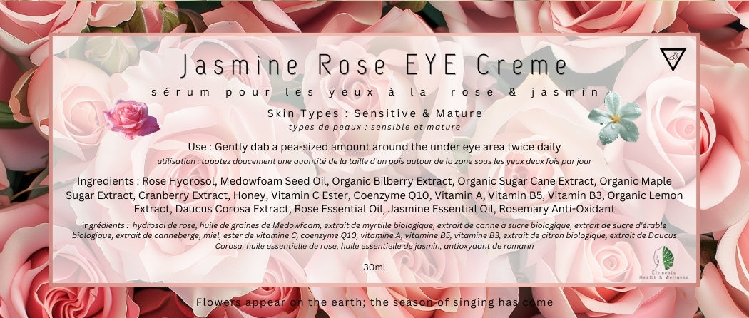 Elements Health & Wellness Eye Creme Eye Creme Jasmin Rose