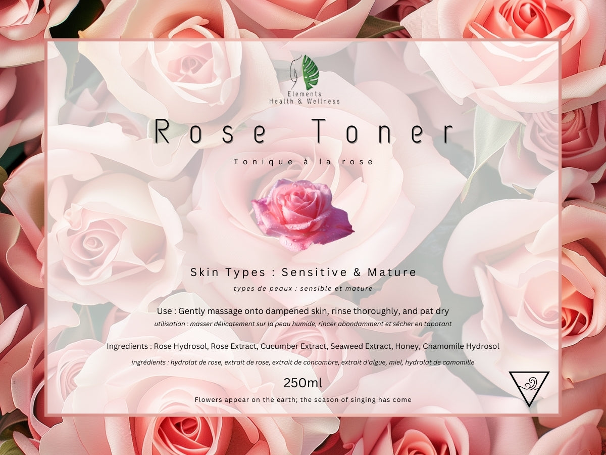 Elements Health & Wellness Facial Toner Rose Toner