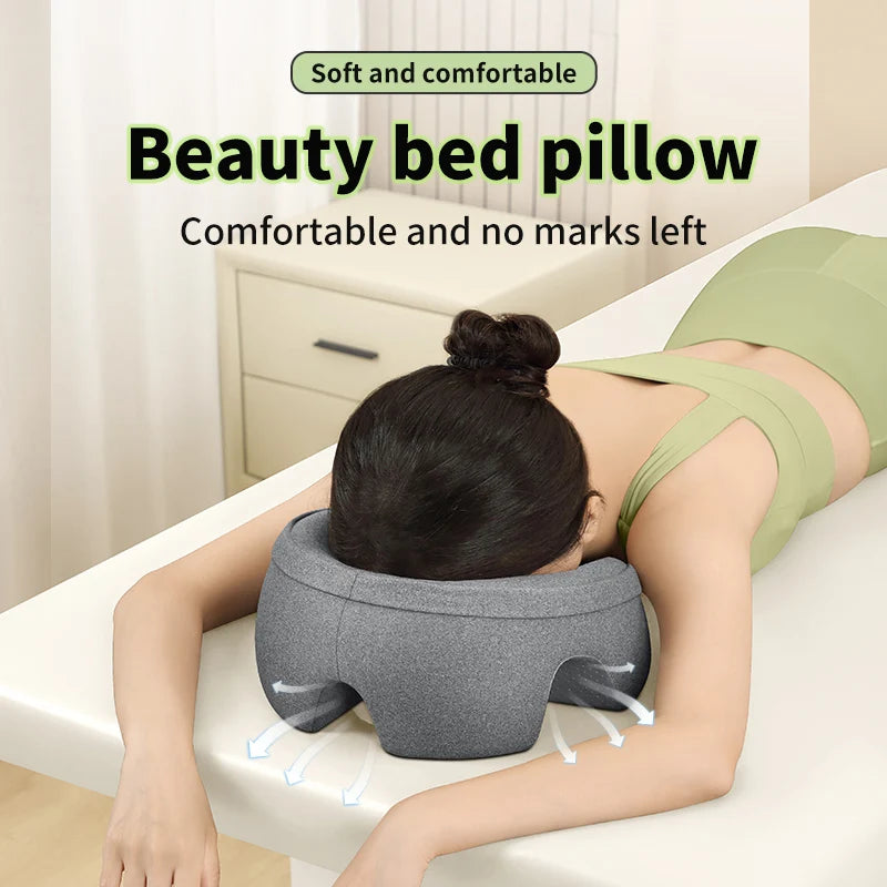 Elements Health & Wellness Head rest Elite Ergonomics Thai Massage Lying Down Pillow Memory Foam Breathable Head Support Pillow Snap Body Massage Face Rest Pillow
