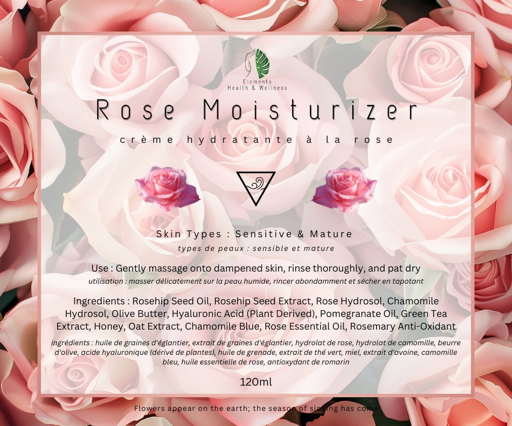 Elements Health & Wellness Moisturizer Rose Moisturizer
